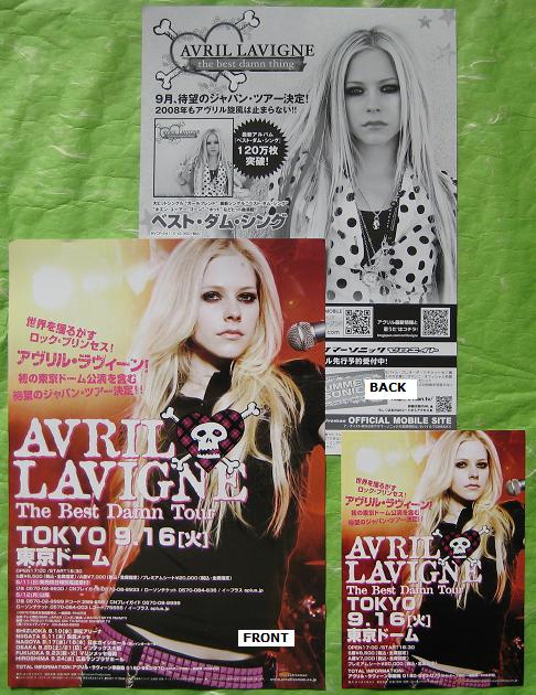 Jap 2008 Tour Handbill X 2 Set listings