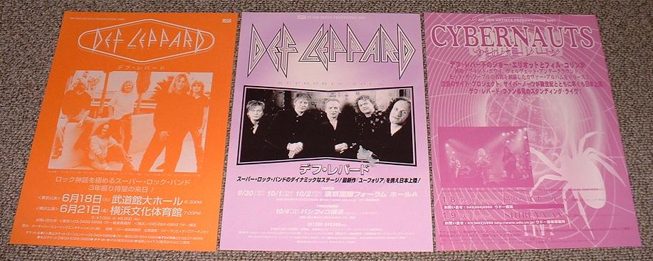 Set Of 3 X Japan Tour Handbill