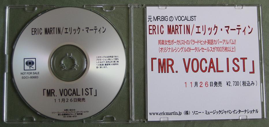 MR BIG (ERIC MARTIN) - Mr Vocalist - CD