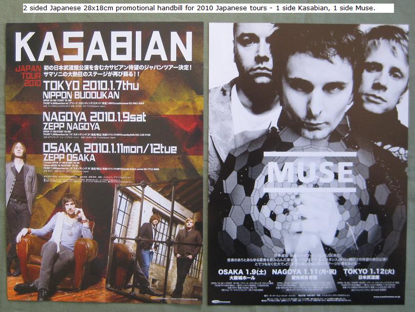 MUSE - Japan 2010 tour handbill - Autres