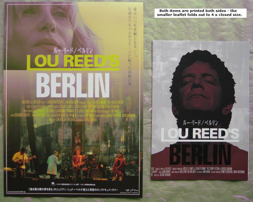 REED, LOU - 2 x Japan Berlin leaflet set - Autres