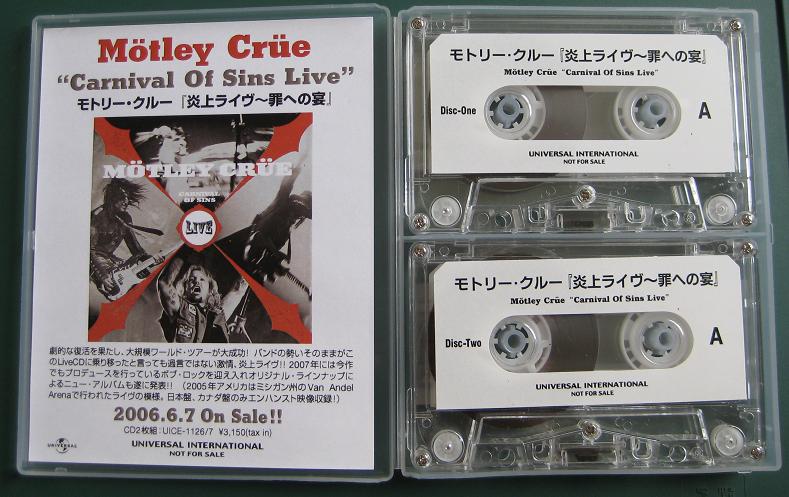 Motley Crue - Carnival - Live 2 X Promo Tape