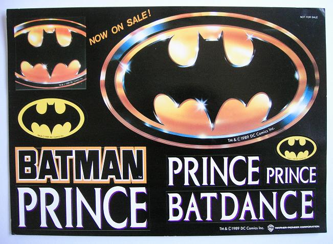 Sheet Of Batman Promo Stickers