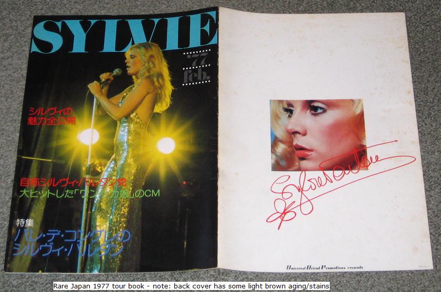 VARTAN, SYLVIE - Japan 1977 tour book - Programme Concert