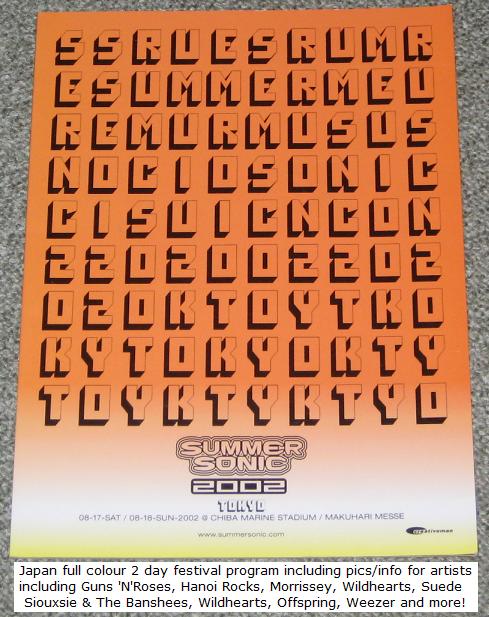 Summer Sonic 02 Festival Book
