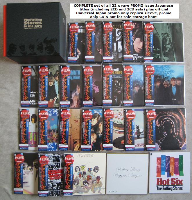 ROLLING STONES Japan PROMO mini LP CD x 22 + BOX & MORE