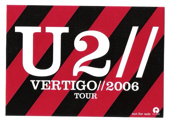 U2 - Vertigo 2006 Tour Sticker
