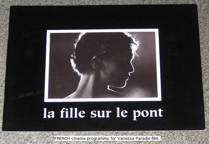 PARADIS, VANESSA - La Fille Sur - film programme - Programme Concert