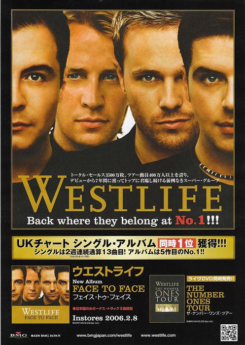 Westlife - Face To Face Handbill