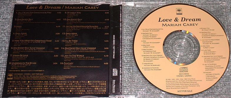 MARIAH CAREY rare JAPAN 16 track PROMO ONLY CD + sleeve