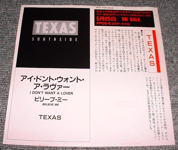 Texas - I Don't Want A Lover CD