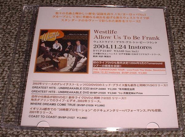 Westlife - Allow Us To Be Frank Album