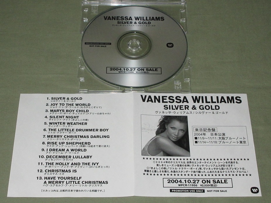 WILLIAMS, VANESSA - Silver And Gold - Disque CD