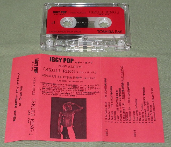 pop, iggy skull ring - promo cassette