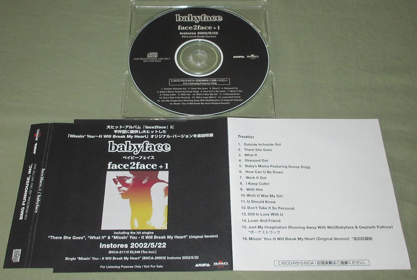 BABYFACE - Face2face + 1 - Disque CD